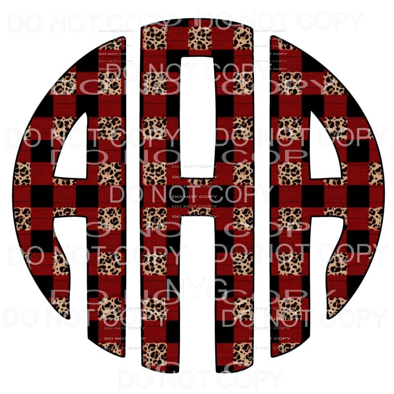 Plaid Leopard monogram letters put letters in notes please 