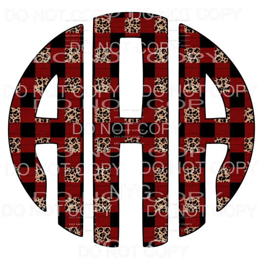 Plaid Leopard monogram letters put letters in notes please 
