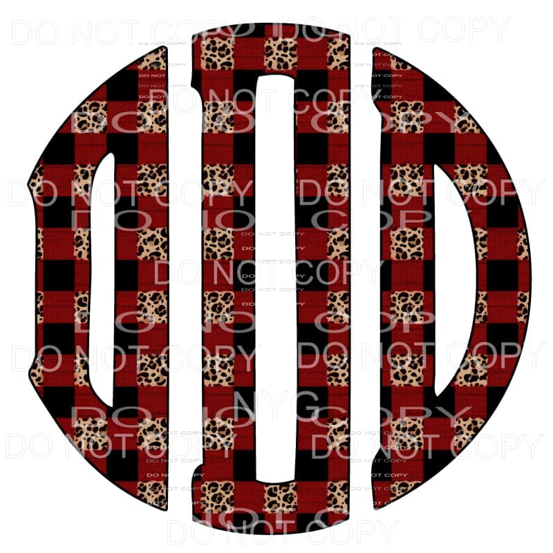 Plaid Leopard monogram letters put letters in notes please 