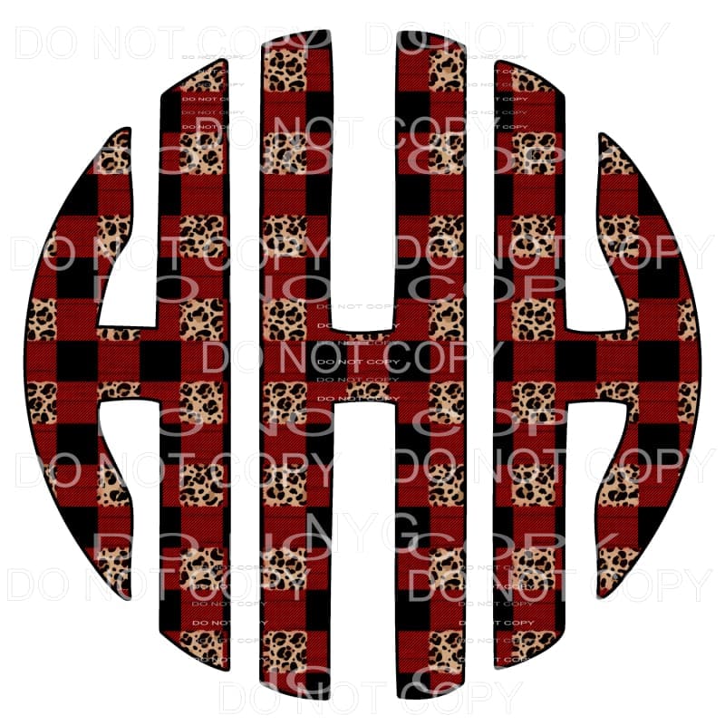 Plaid Leopard monogram letters put letters in notes please 