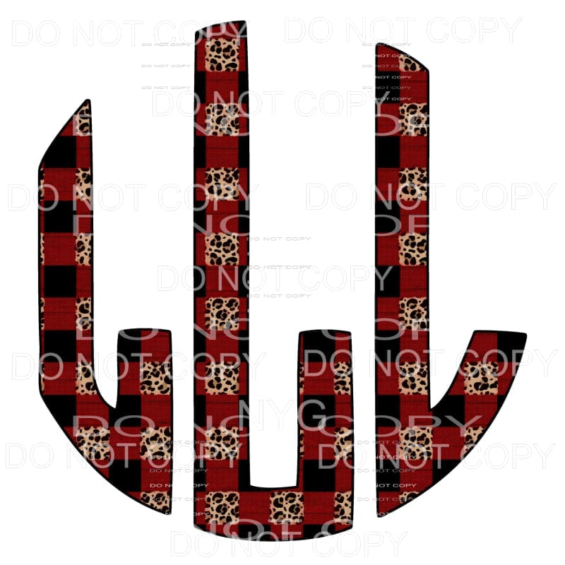 Plaid Leopard monogram letters put letters in notes please 