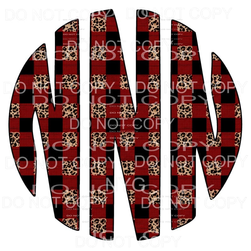 Plaid Leopard monogram letters put letters in notes please 