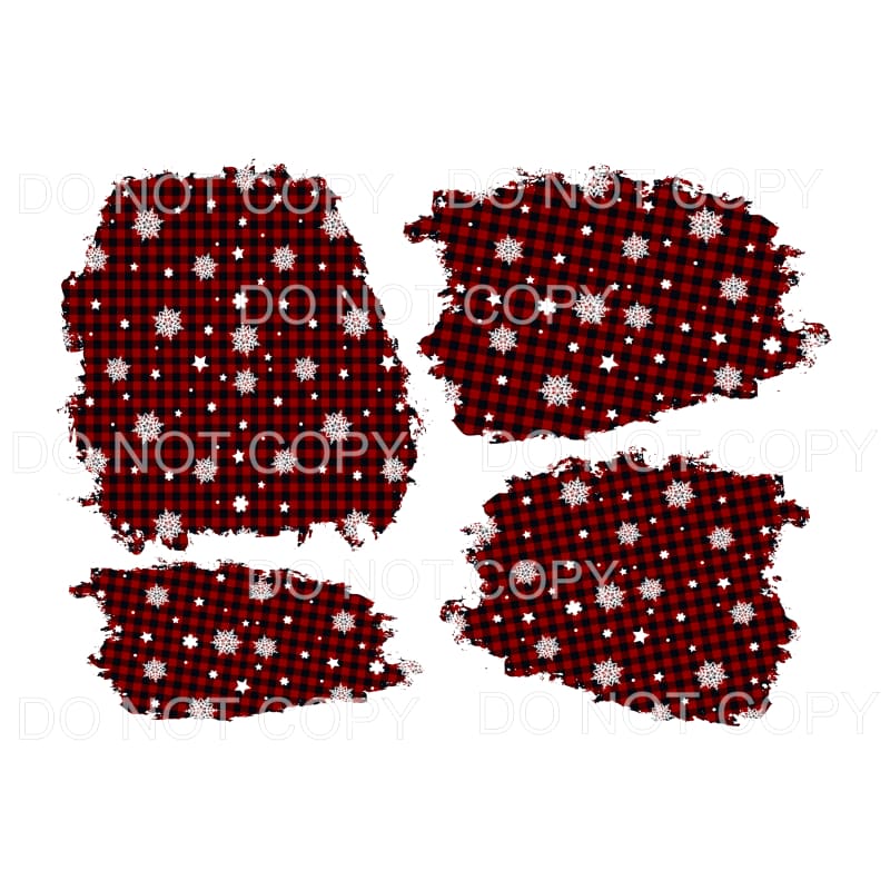 plaid snowflake patches # 888 Sublimation transfers - Heat 