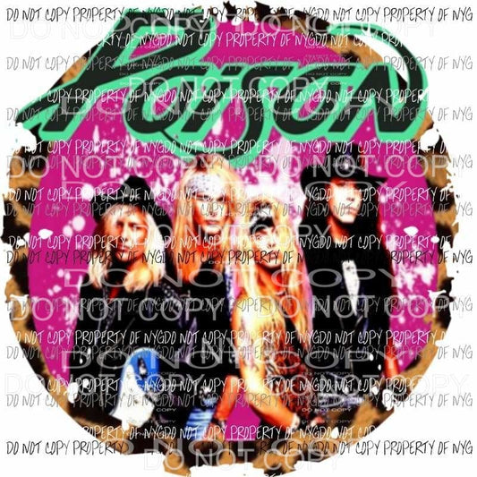 Poison Music Group 80s Sublimation transfers Heat Transfer