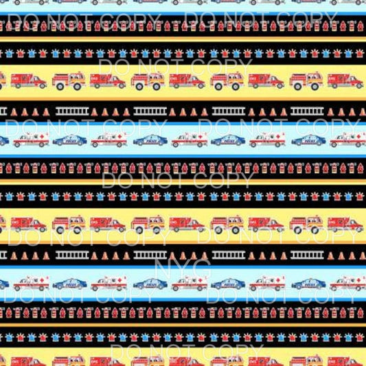 Police Fire Rescue Sheet #2 Sublimation transfers - 13 x 9 