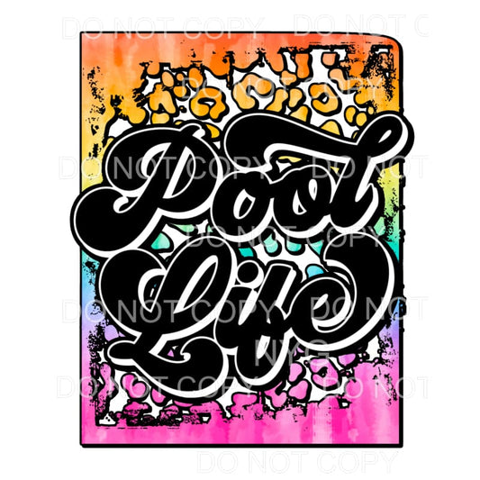 Pool Life Bright Color Leopard Sublimation transfers - Heat 