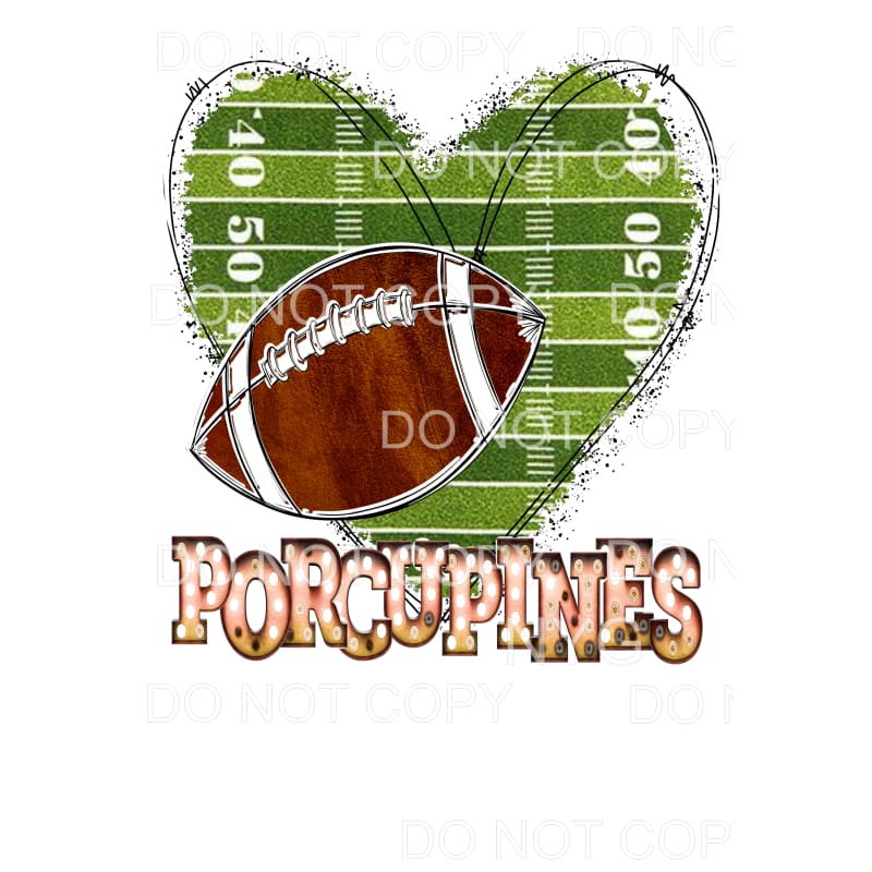 Porcupines Football Sublimation transfers - Heat Transfer