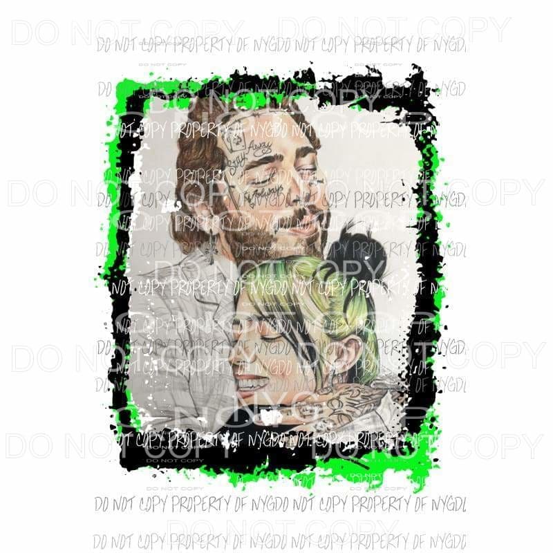 Post Malone Billie Eilish Sublimation transfers Heat Transfer