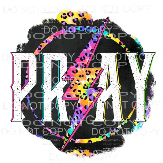 Pray Bright Color Tie Dye Leopard Grunge Circle #748 