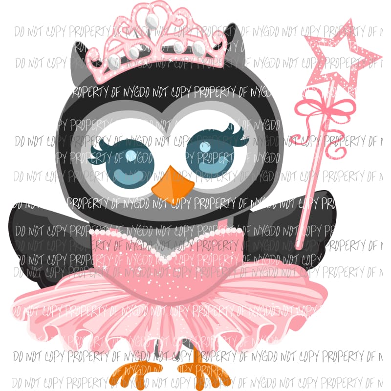princess owl Sublimation transfers Heat Transfer