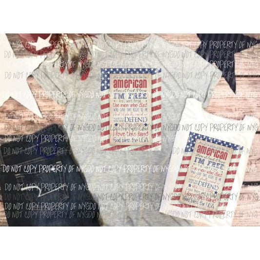 Proud American Sublimation transfers Heat Transfer