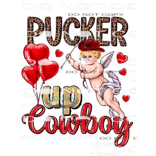 Pucker Up Cowboy #8760 Sublimation transfers - Heat Transfer