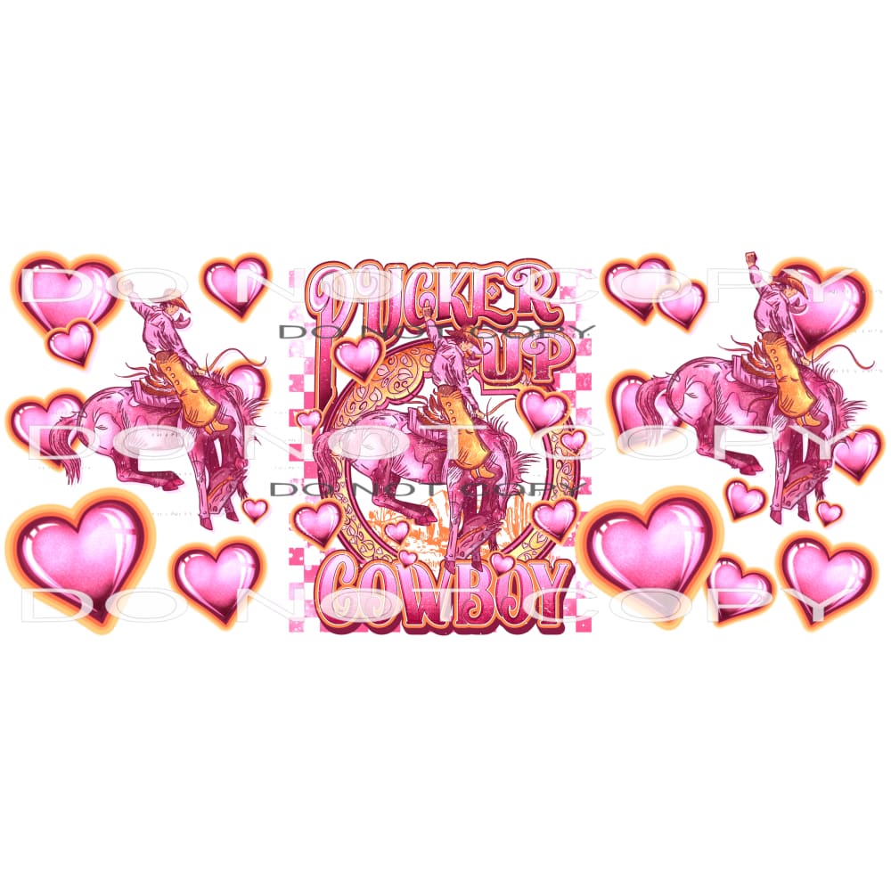 Pucker Up Cowboy #9296 Sublimation transfers - Heat Transfer