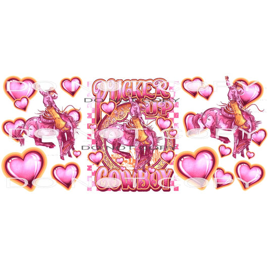 Pucker Up Cowboy #9296 Sublimation transfers - Heat Transfer