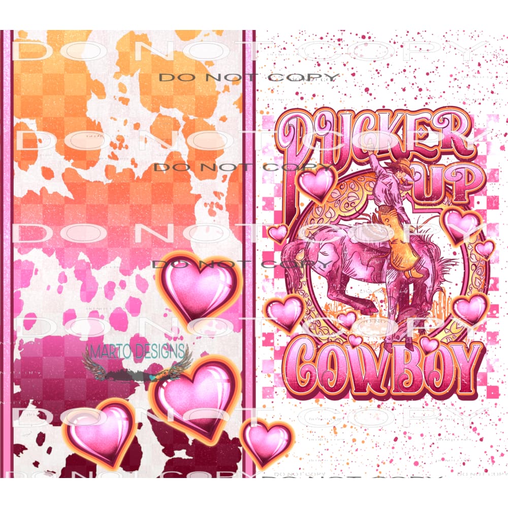 Pucker Up Cowboy WRAP #9295 Sublimation transfers - Heat