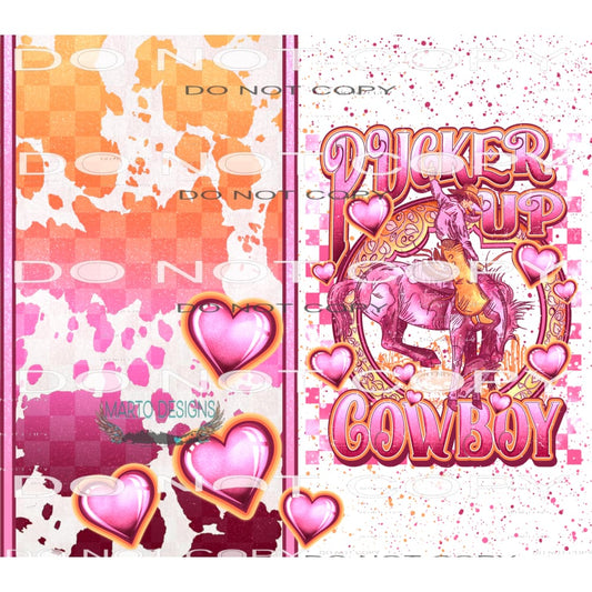 Pucker Up Cowboy WRAP #9295 Sublimation transfers - Heat