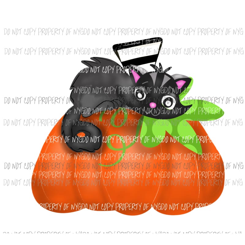 pumpkin cat Sublimation transfers Heat Transfer