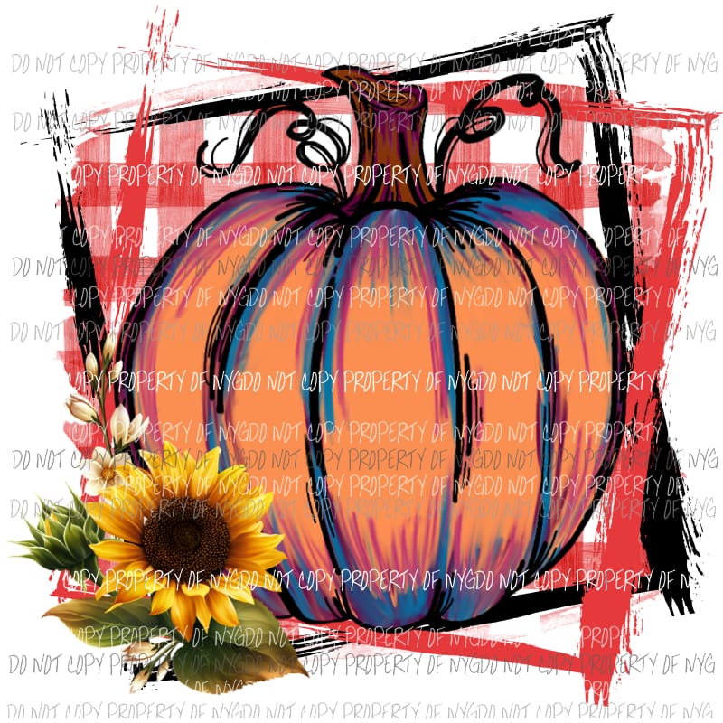 pumpkin frame sunflower Halloween Fall Sublimation transfers Heat Transfer