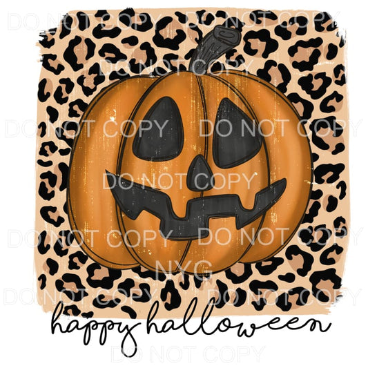 pumpkin leopard Happy Halloween # 132 Sublimation transfers 
