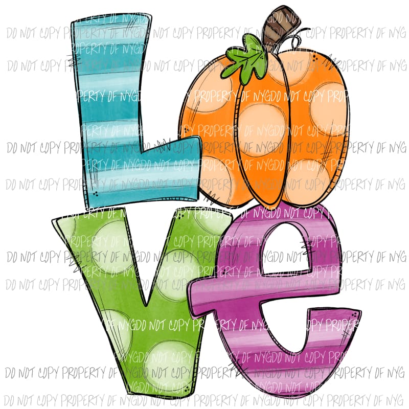 Pumpkin Love stacked polka dots # 1 Sublimation transfers Heat Transfer