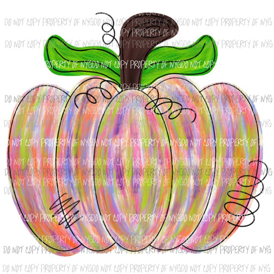 Pumpkin Multi color hand drawn # 6 Sublimation transfers Heat Transfer