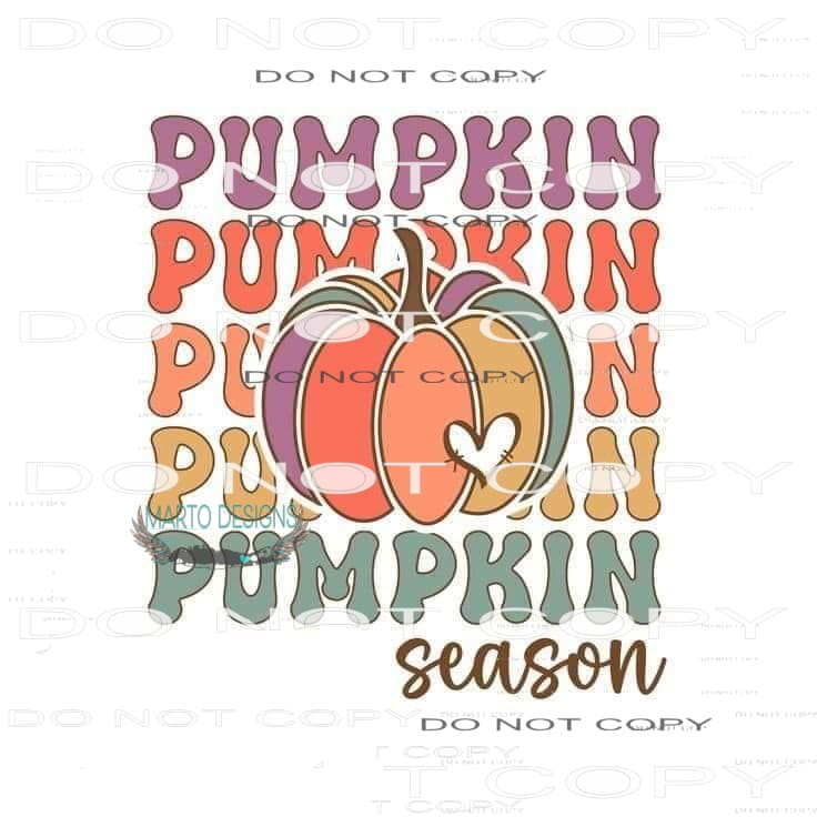 Pumpkin Season #6240 Sublimation transfers - Heat Transfer