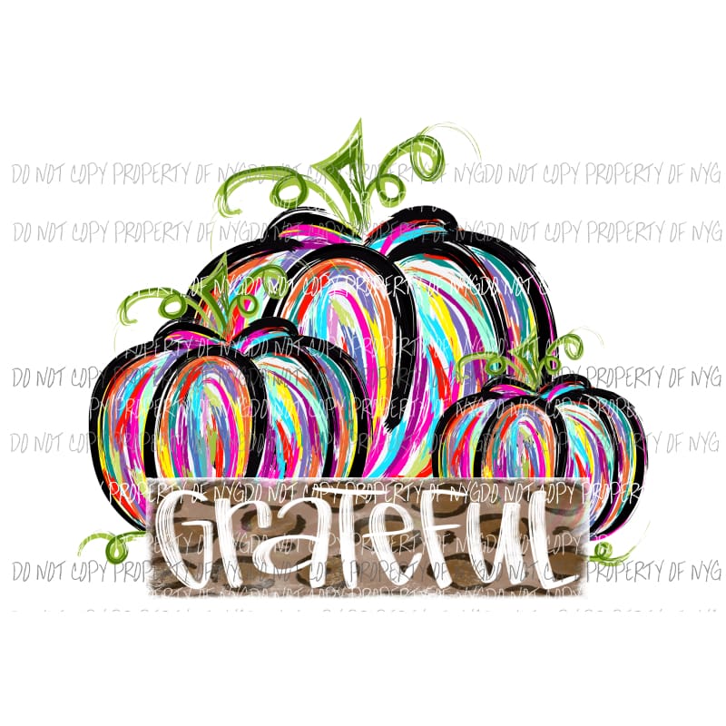 pumpkin trio # 8 Grateful Sublimation transfers Heat Transfer
