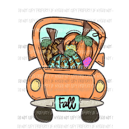 Pumpkin truck # 6 Sublimation transfers Heat Transfer