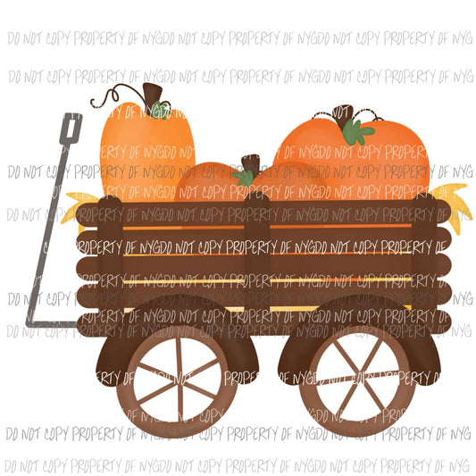 pumpkin wagon 1 Halloween Fall Sublimation transfers Heat Transfer