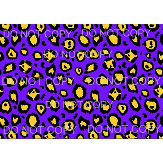 Purple and Gold Leopard Sheet # 529 Sublimation transfers - 