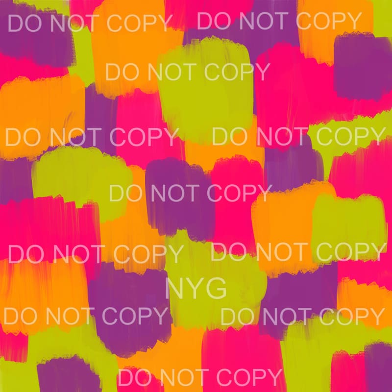 Purple Pink Lime Orange Brush Stoke Sheet Sublimation 