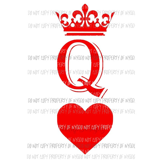 Queen of hearts 2 Halloween costume Sublimation transfers Heat Transfer
