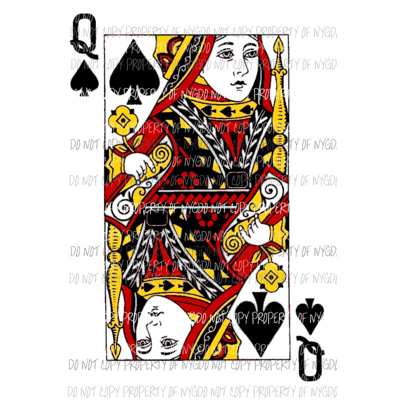 Queen of SPADES Halloween costume Sublimation transfers Heat Transfer