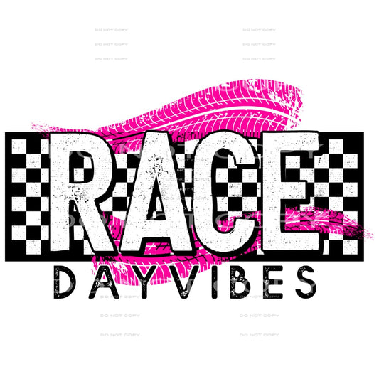 Race Day Vibes #5485 Sublimation transfers - Heat Transfer