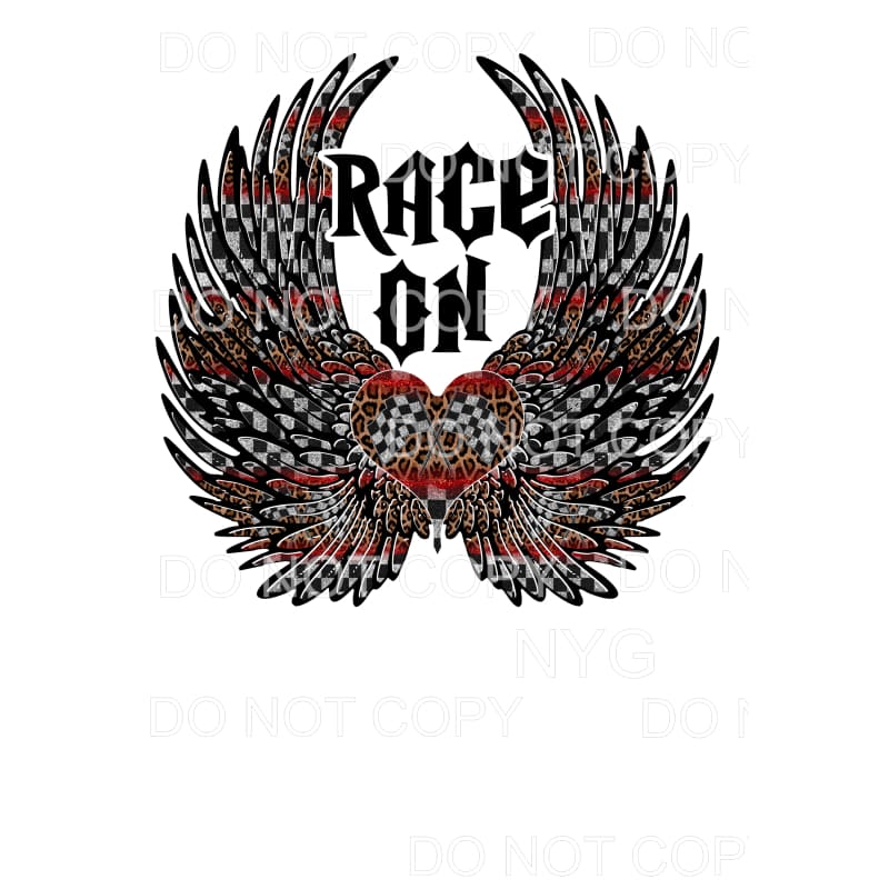 Race On Angel Wings Sublimation transfers - Heat Transfer