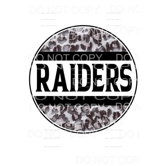 Raiders Circle Black and White Sublimation transfers - Heat 