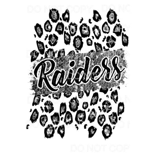 Raiders Leopard Brush Stroke Sublimation transfers - Heat 