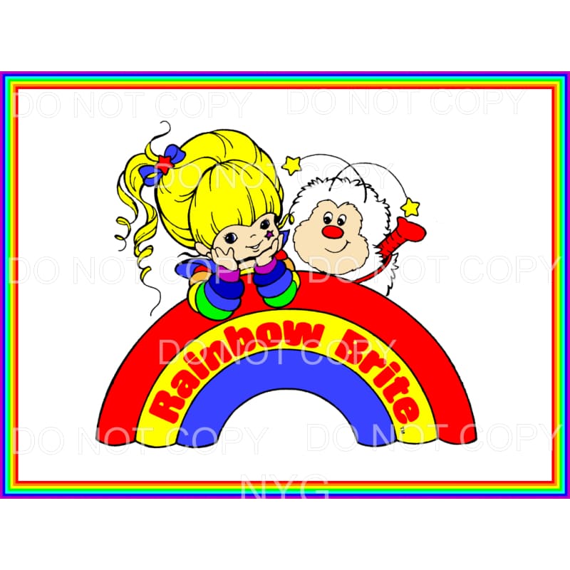 Rainbow Brite #6 Sublimation transfers - Heat Transfer