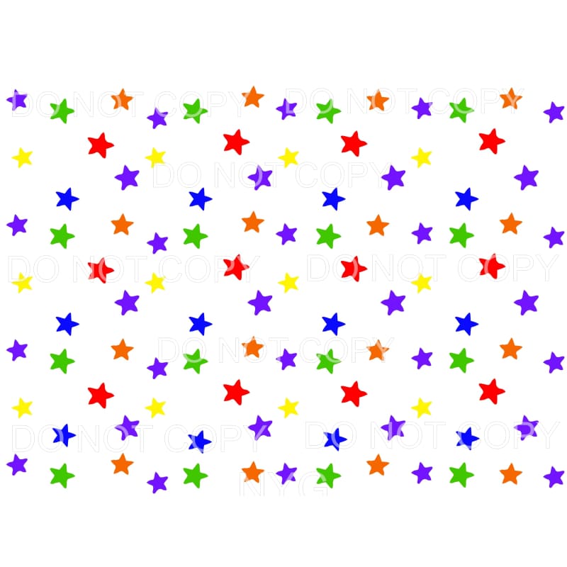 Rainbow Star Sheet Sublimation transfers - Heat Transfer