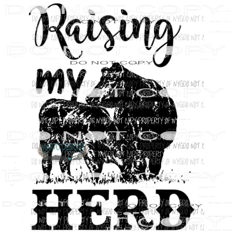 Raising my herd cows Sublimation transfers Heat Transfer