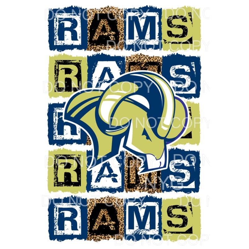 RAMS BLOCK # 913 Sublimation transfers - Heat Transfer
