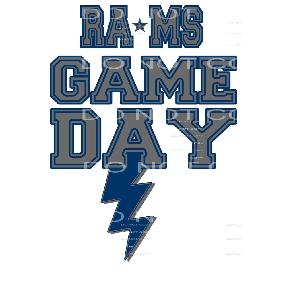 Rams game day Blue # 8118 Sublimation transfers - Heat