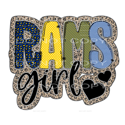 Rams Girl # 8857 Sublimation transfers - Heat Transfer