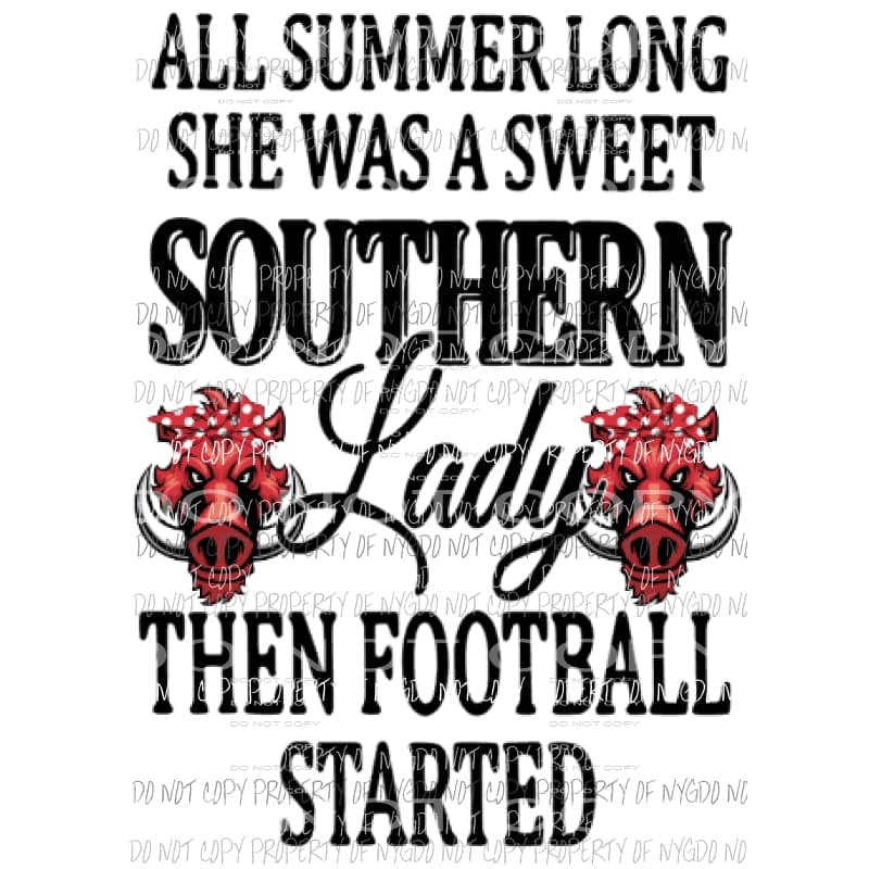 Razorbacks 3 Sublimation transfers Heat Transfer