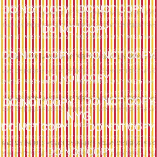Red and Gold Stripe Sheet Sublimation transfers 13 x 9 inches Heat Transfer