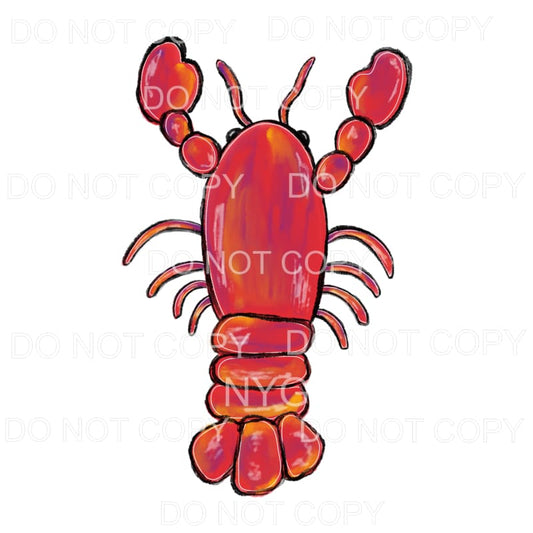 Red Crawfish Sublimation transfers - Heat Transfer