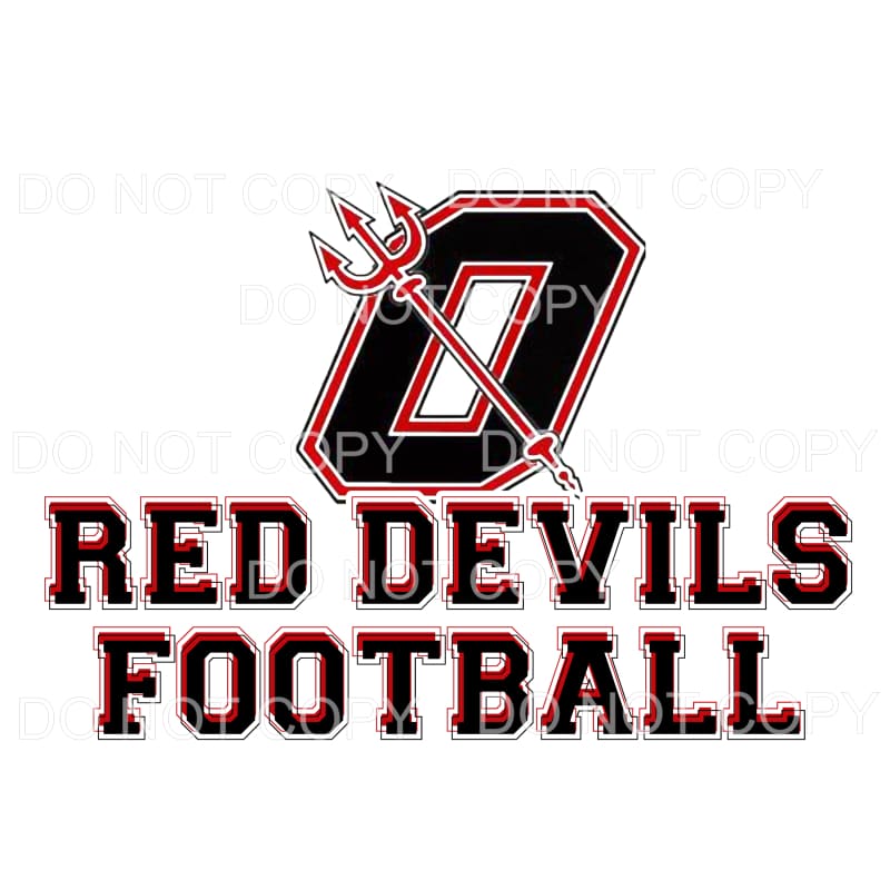 Red Devils Football # 2 Sublimation transfers - Heat 