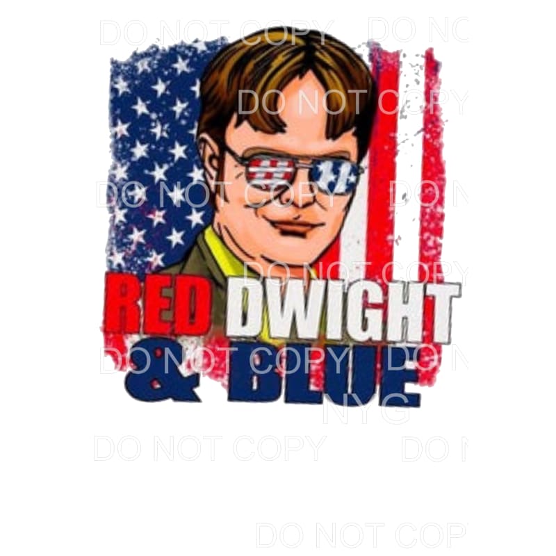 Red Dwight and Blue office Sublimation transfers - Heat 