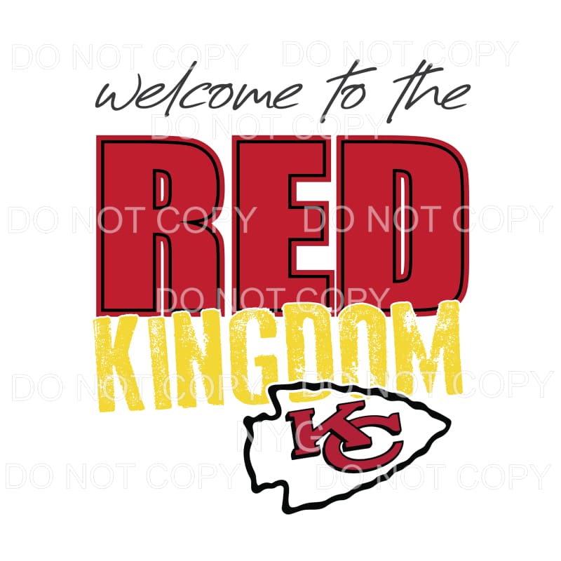 Red Kingdom KC chiefs 2 Sublimation transfers - Heat 