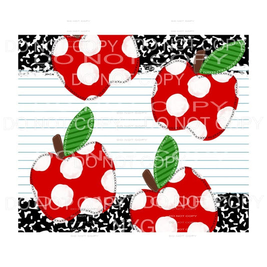 Red Polka Dot Apple Paper Composition Notebook Teacher Sheet